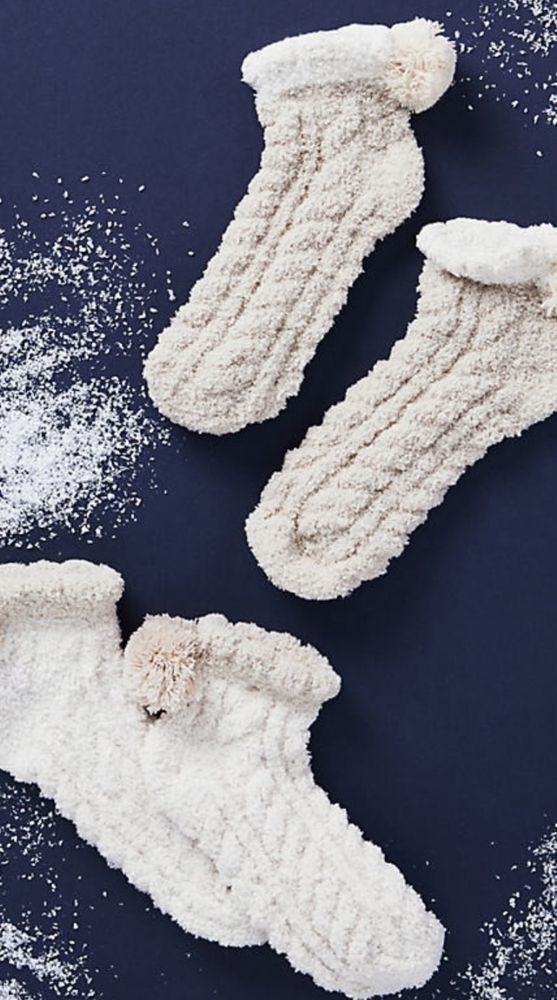 Anthropologie x Lemon Pommed Cableknit Socks - Picture 2 of 5